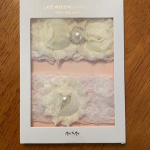 Miss to Mrs. Lace garter set for bride 🌸